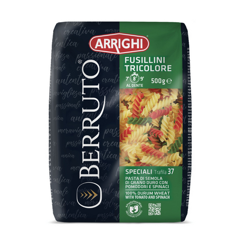 Fusilli Tricolor 500g - Arrighi - Pasta Berruto 1st 1881
