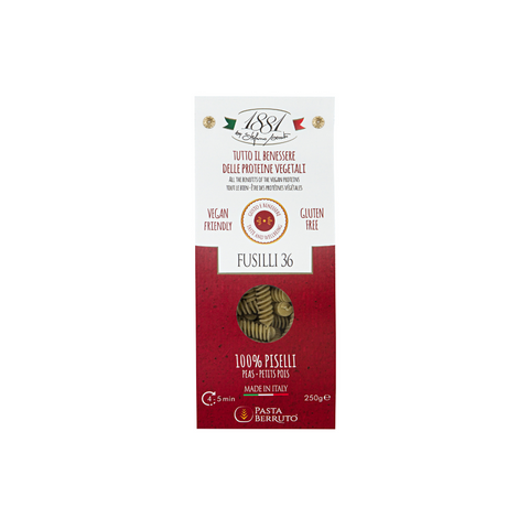 Fusilli Green Beans/Piselli 250g - Pasta Berruto 1881