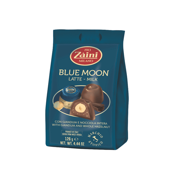 Zaini Blue Moon Milk Chocolate Filled with Hazelnut 126g