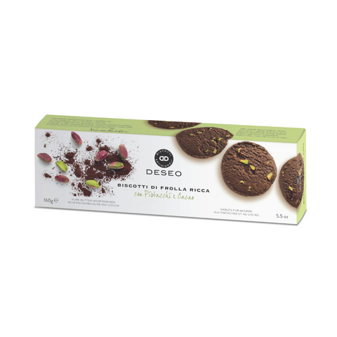 Pure Butter Shortbreads Pistachio Nuts and Cocoa 160g - Deseo