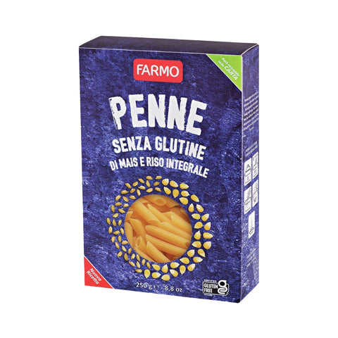 Gluten Free Corn & Brown Rice Penne Box 250g - Farmo