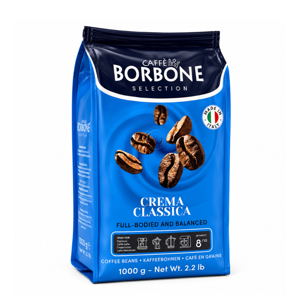 Caffè Borbone Crema Classica Whole Bean Coffee – 1kg Italian Espresso Blend