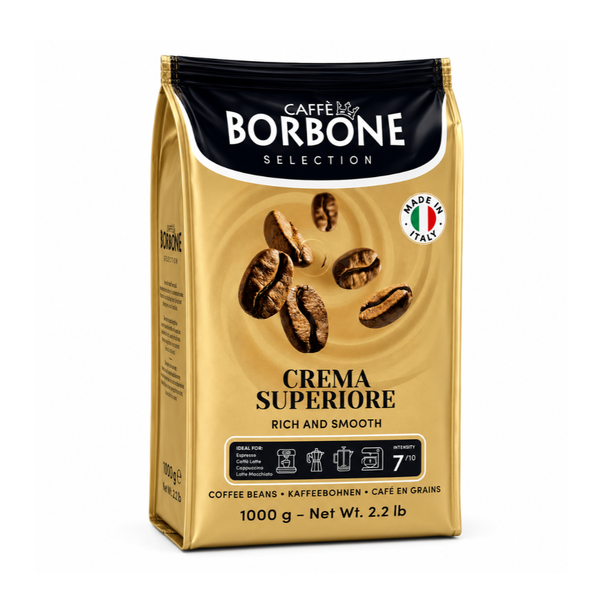 Caffè Borbone Crema Superiore Whole Bean Coffee – 1kg Italian Aromatic Espresso Blend