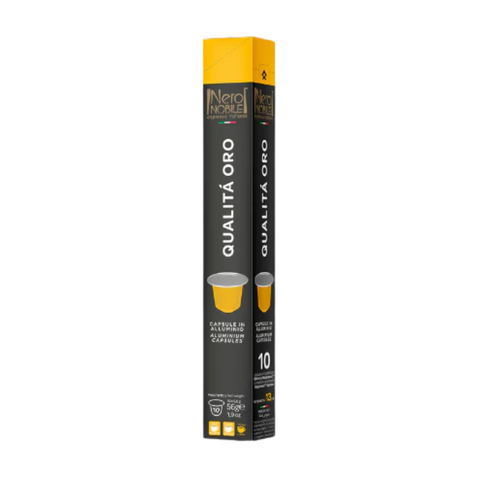 EM Qualita Oro Aluminum Coffee Capsules 10caps - Nero Nobile