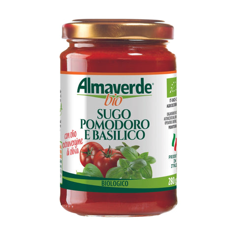 Organic Tomato Sauce with Basil 280g - Almaverde