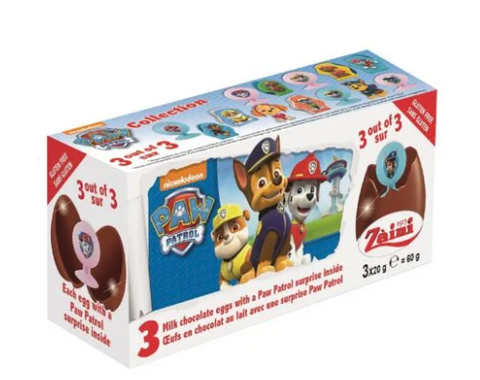 Paw Patrol Chocolate Surprise Egg 60g - Zaini