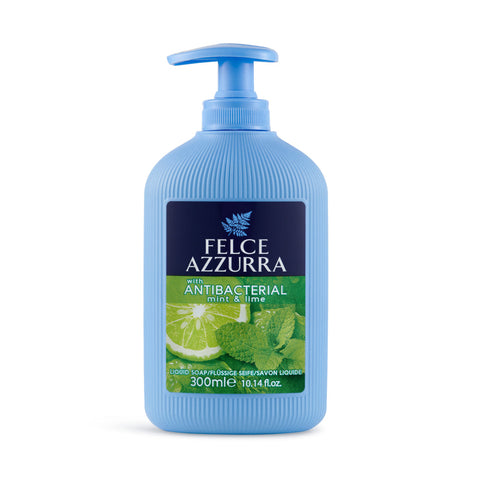 Antibacterial Liquid Hand Soap Mint & Lime 300ml - Felce Azzurra