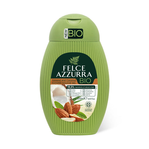 BIO Shower Gel Coconut & Almond 250ml - Felce Azzurra