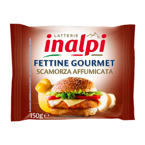 Gourmet Cheese Slices Smoked Scamorza 150g - Inalpi