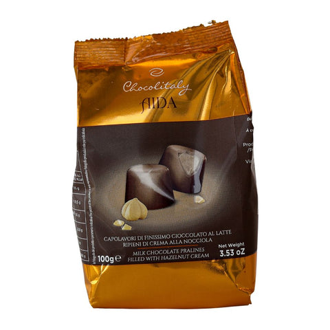 Aida Milk Chocolate with Hazelnut Cream 100g - Chocolitaly