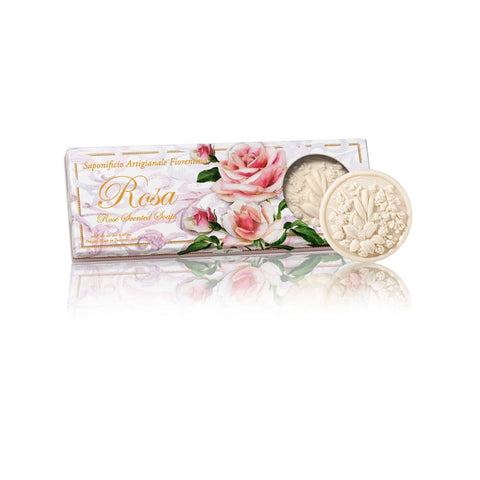 Rose Rounded Soaps 3x125g - Saponificio
