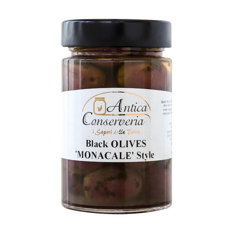Black Olives Monacale 212ml - Antica Conserveria