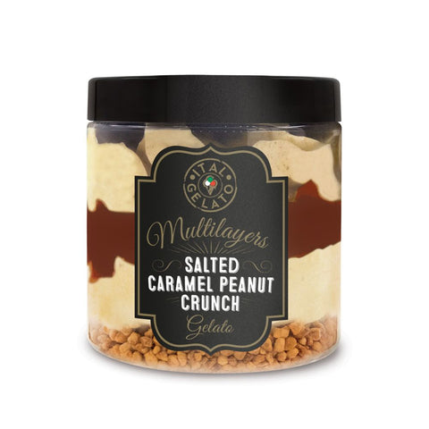 Salted Caramel Peanut Crunch Gelato 370g - ITALGELATO