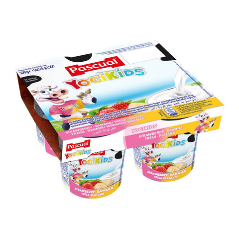 Yogikids Strawberry & Banana 4x125g