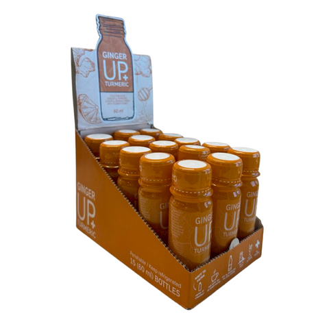 GINGER UP+ Turmeric, Ginger, Lemon & Orange Wellness Shot – 60ml x 15