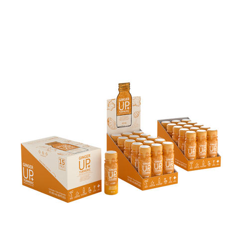 GINGER UP+ Turmeric, Ginger, Lemon & Orange Wellness Shot – 60ml x 15