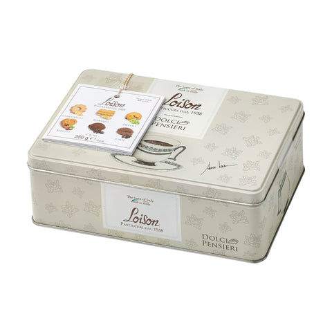 Biscuits Canestrello, Maraneo, Zaletto, Bacetto, Cocoa, Coffee 280g – Loison Tin Boxes