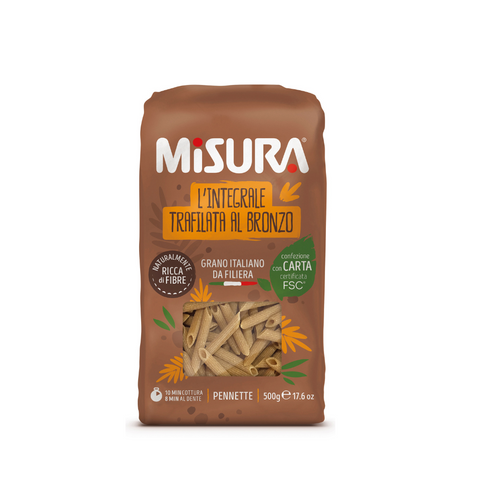 Misura Whole Wheat Pennette Rigate 500g