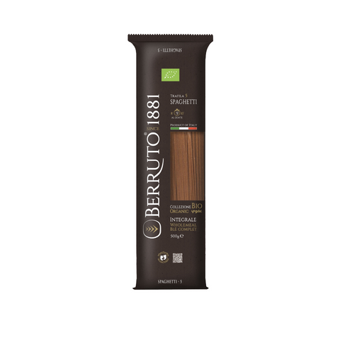 Organic Wholemeal Spaghetti 5 500g - Pasta Berruto 1st 1881