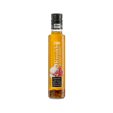 Garlic and Chilli Pepper Extra Virgin Olive Oil 250ml - Casa Rinaldi