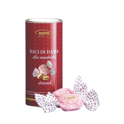 Gift Pack Cilindrica polka dots Baci di Dama Almond 100g - Rippa