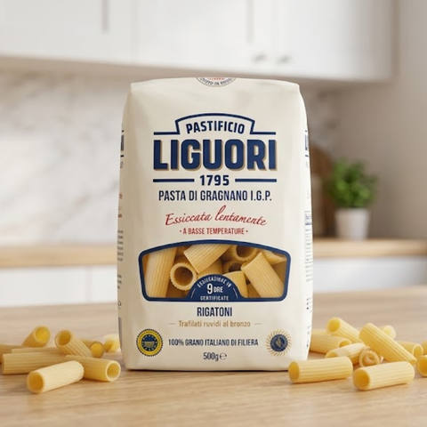 Liguori Rigatoni Pasta 500g – Gragnano PGI Bronze-Drawn Italian Pasta