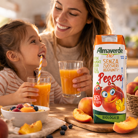 Almaverde Bio – Organic Peach Fruit  Juice (3x200ml, No Added Sugar)