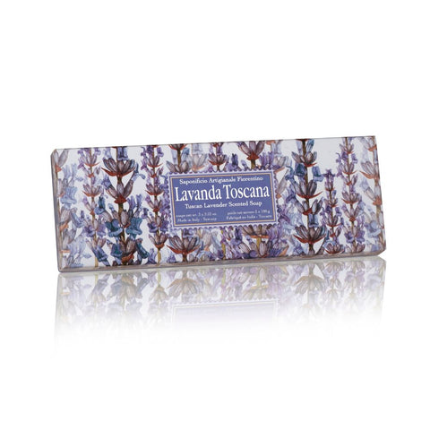Lavender Rounded Pleated Soaps 3x100g