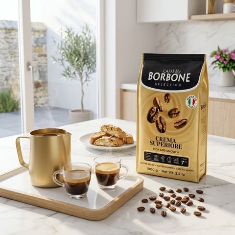 Caffè Borbone Crema Superiore Whole Bean Coffee – 1kg Italian Aromatic Espresso Blend