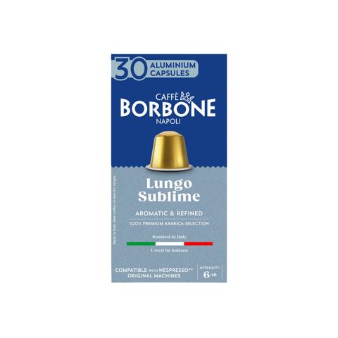 Caffè Borbone Lungo Sublime Aluminum Capsules – Nespresso®* Original Compatible (100% Arabica)