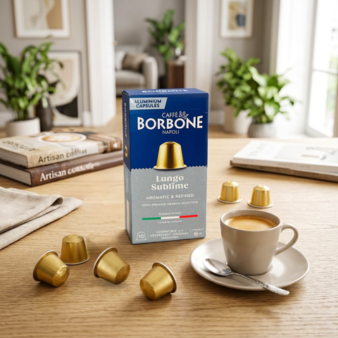 Caffè Borbone Lungo Sublime Aluminum Capsules – Nespresso®* Original Compatible (100% Arabica)