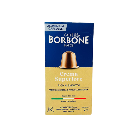 Caffè Borbone Crema Superiore Aluminum Capsules – Nespresso®* Original Compatible (Creamy Italian Espresso)