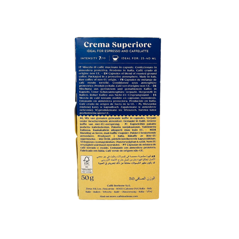 Caffè Borbone Crema Superiore Aluminum Capsules – Nespresso®* Original Compatible (Creamy Italian Espresso)
