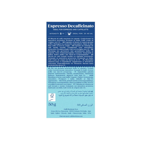 Caffè Borbone Decaffeinated Aluminum Capsules – Nespresso®* Original Compatible (Medium Roast)