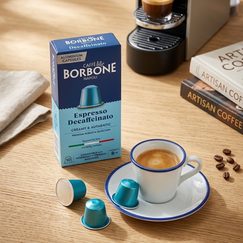 Caffè Borbone Decaffeinated Aluminum Capsules – Nespresso®* Original Compatible (Medium Roast)