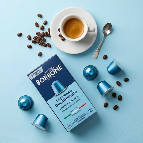 Caffè Borbone Decaffeinated Aluminum Capsules – Nespresso®* Original Compatible (Medium Roast)