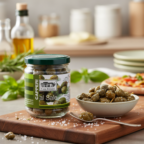 Capers in Salt 130g - Casa Rinaldi