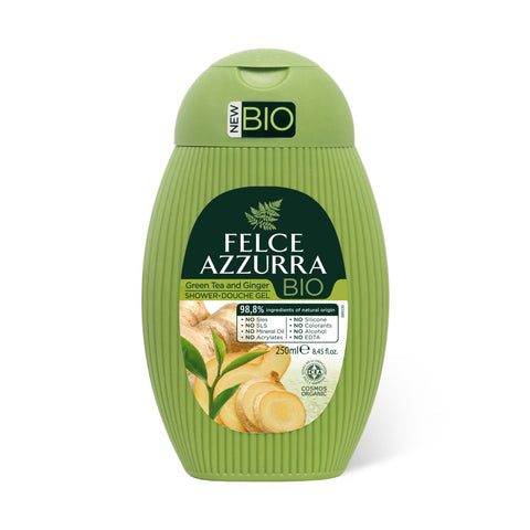 BIO Shower Gel Green Tea & Ginger 250ml - Felce Azzurra