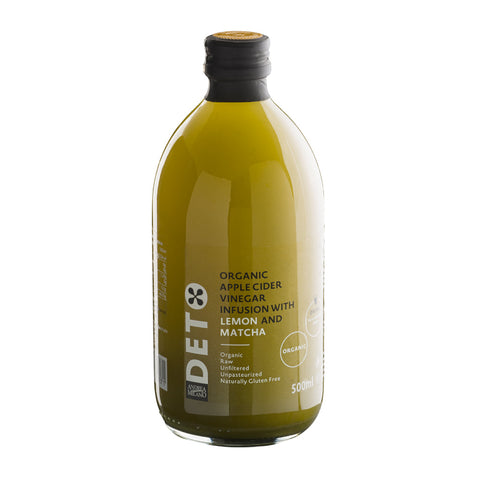 Organic Apple Cider Vinegar Infusion with Lemon and Matcha 500ml - Andrea Milano