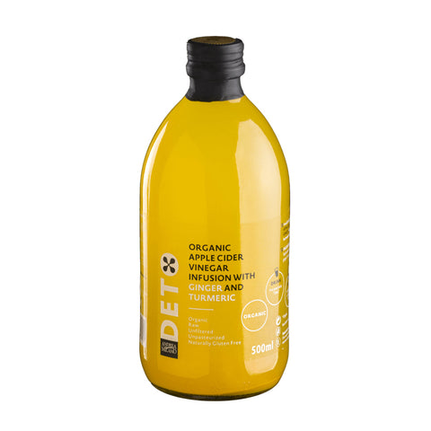 Organic Apple Cider Vinegar Infusion with Ginger and Turmeric 500ml - Andrea Milano