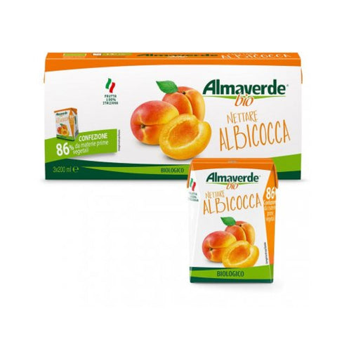 Organic Apricot Nectar Brik 3x200ml - Almaverde