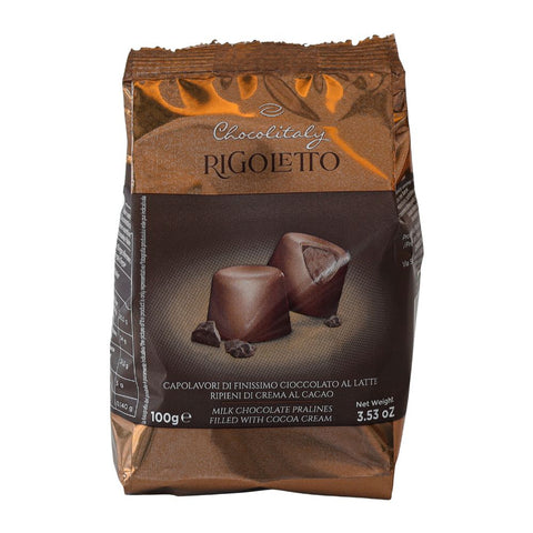 Rigoletto Milk Chocolate with Cocoa Cream 100g - Chocolitaly