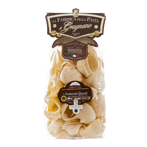 Durum Wheat Semolina Lumaconi Giganti 500g - La Fabbrica