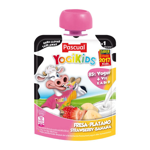 Yogikids Yogurt Strawberry - Banana Pouch 80g